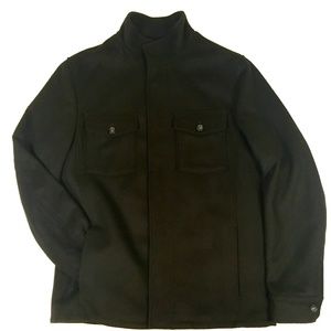 Banana Republic Black Wool Peacoat Jacket